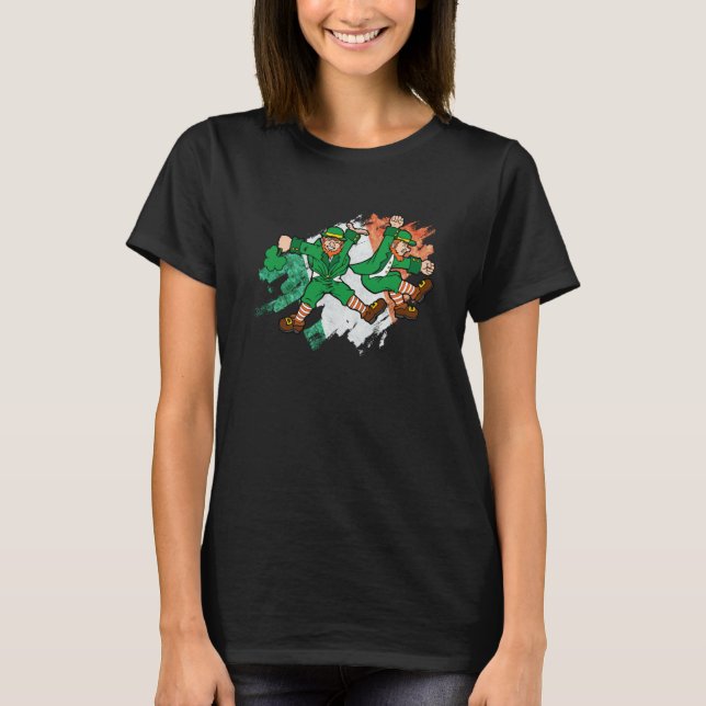 T-shirt Leprechaun Griddy Dance St Patrick's Day Boys Girl (Devant)