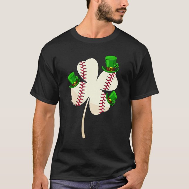 T-shirt Leprechaun Hat Baseball Lover Lucky Shamrock St Pa (Devant)