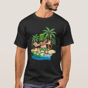 T-shirt Leprechaun Hawaiian Surfing Jour de la Saint Patri
