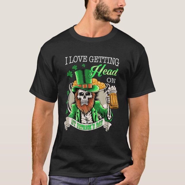T-shirt Leprechaun I Love Se Diriger Sur Bière St Patrick (Devant)
