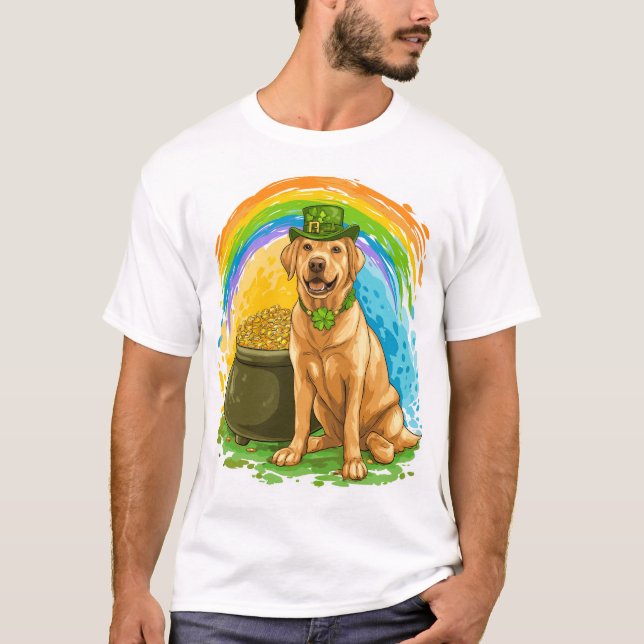 T-shirt Leprechaun Lab � St. Patrick�s Day Dog (Devant)