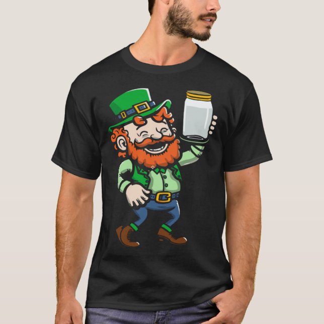 T-shirt Leprechaun Moonshine Jar St Paddys Day Happy St Pa (Devant)