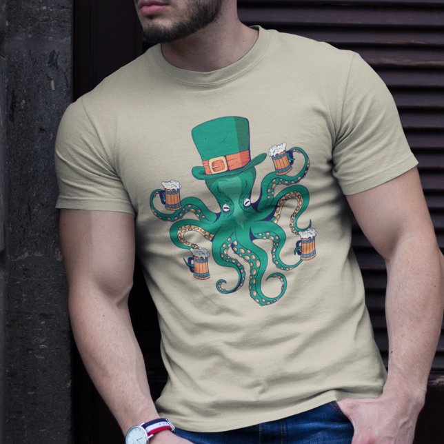 T-shirt Leprechaun Octopus Cool St. Patrick's Day (Créateur téléchargé)