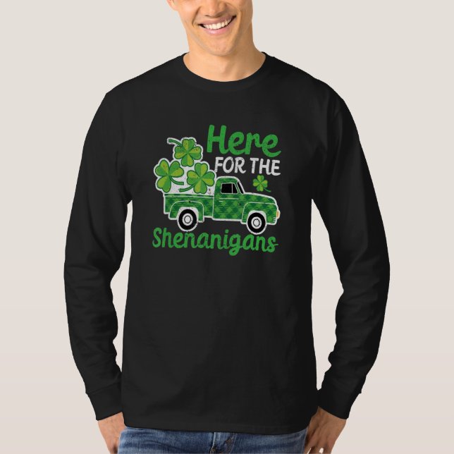 T-shirt Leprechaun Truck St Patricks Day Here For The Shen (Devant)
