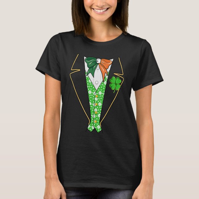 T-shirt Leprechaun Tuxedo Irish Costume Saint Patricks Day (Devant)