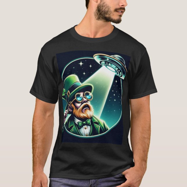 T-shirt Leprechaun ufo (Devant)