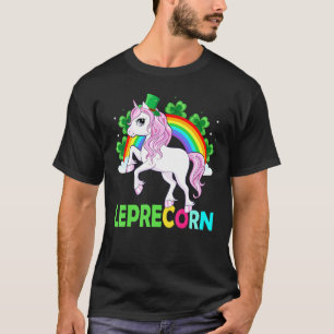 T-shirt Lepricorn Funny Leprechaun Unicorn Enfants Filles