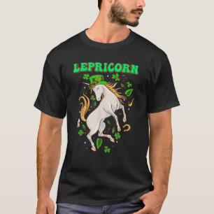 T-shirt Lepricorn Unicorn Horse, Funny St Patrick's Day Ki