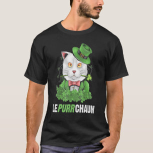 T-shirt Lepurrchaun Leprechaun Chat porter le Casquette de