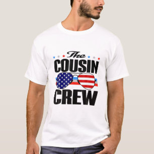 T-shirt L'Équipage De Cousin 4 Juillet Famille Patriotique