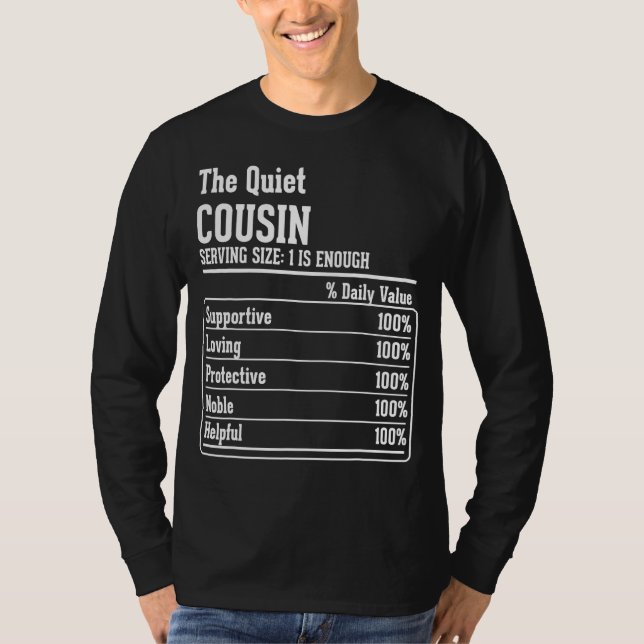 T-shirt L'équipage de Cousin Faits nutritionnels Le Cousin (Devant)