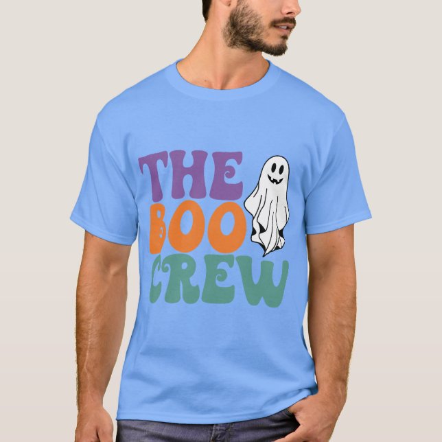 T-shirt L'équipage du Boo - Fantôme - Drôle Halloween (Devant)