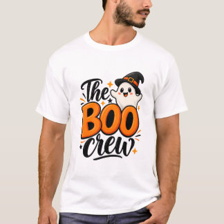 T-shirt L'équipe Boo Orange Ghost Hommes Halloween
