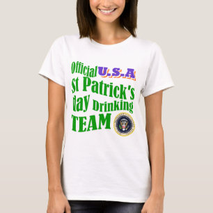 T-shirt L'équipe d'alcool officielle des États-Unis St Pat
