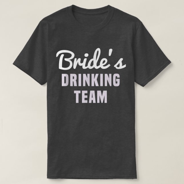 T-shirt L'équipe d'alcools de la mariée, cadeau de la serv (Design devant)