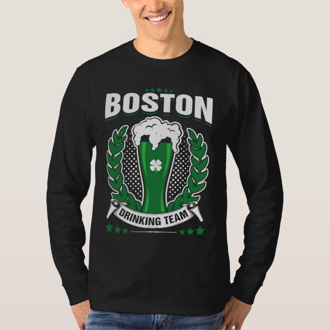 T-shirt L'équipe de boisson de Boston pour la Saint-Patric (Devant)