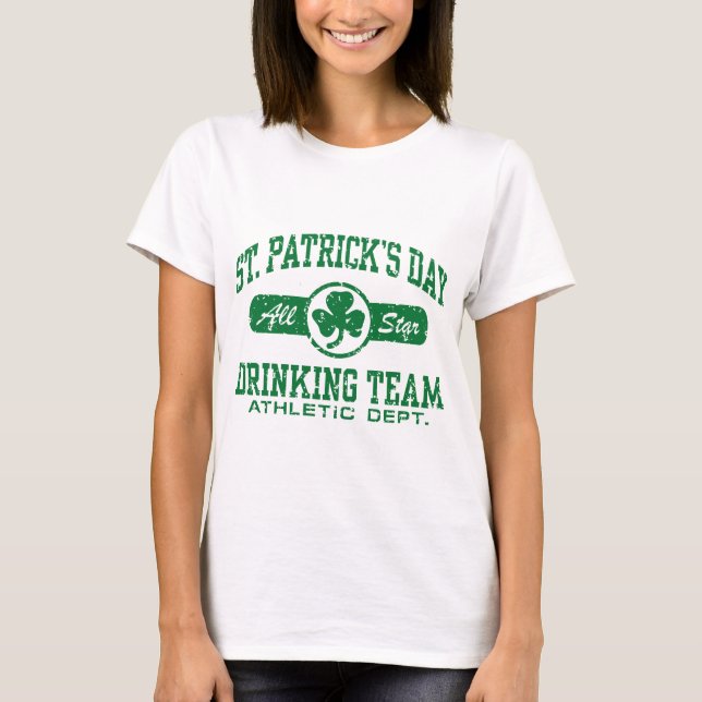 T-shirt L'équipe de boisson de la Saint-Patrick (Devant)