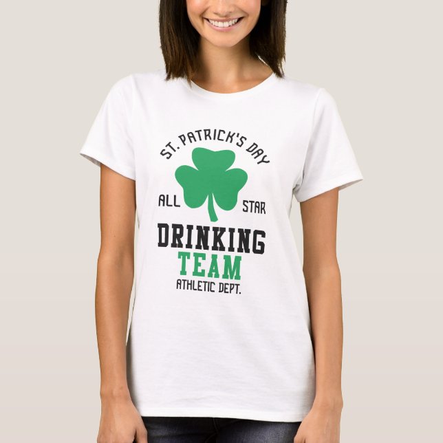 T-shirt L'équipe de boisson de la Saint-Patrick (Devant)