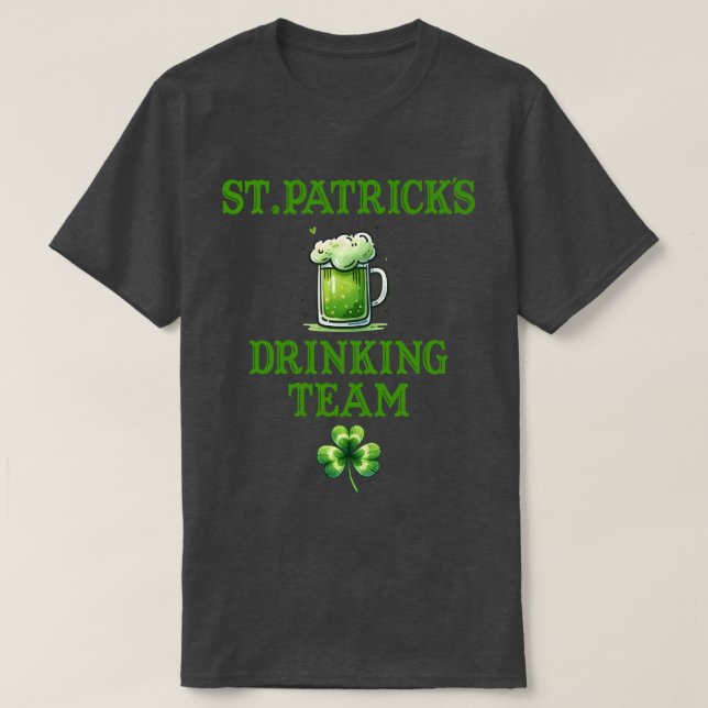 T-shirt L'équipe de boisson de St. Patrick (Design devant)