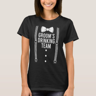 T-shirt L'équipe de boisson du marié vient de s'engager da