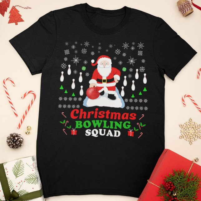 T-shirt L'équipe de bowling du Père Noël de Noël (Créateur téléchargé)