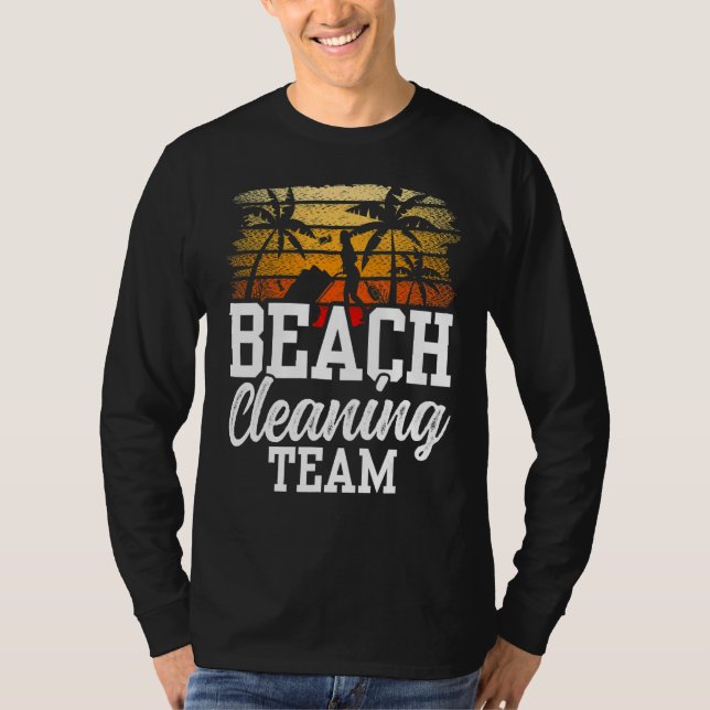 T-shirt L'Équipe De Nettoyage De Plage Plages Nettoyer La  (Devant)