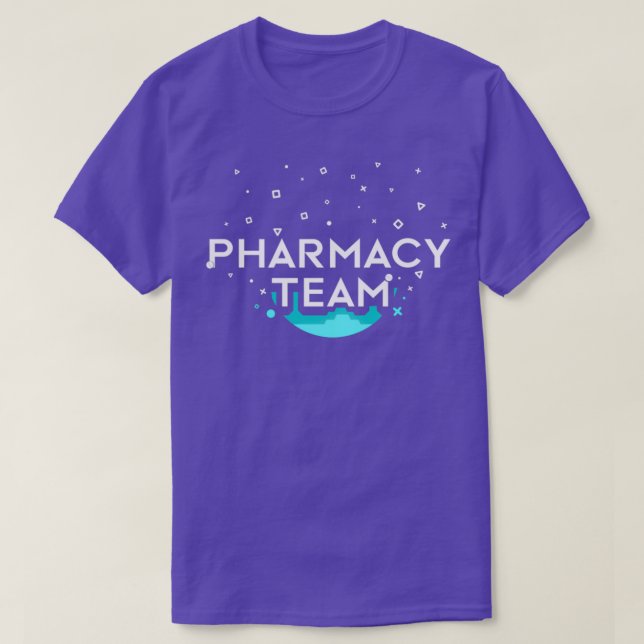 T-shirt L'équipe de pharmacie dit Pharmacy emploi d'apothi (Design devant)