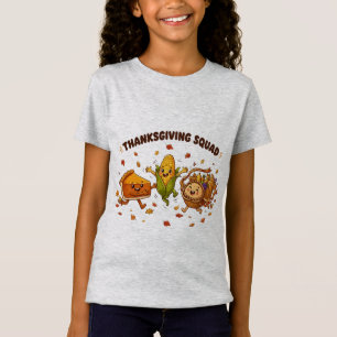 T-Shirt L'équipe de Thanksgiving Mignons personnages de no