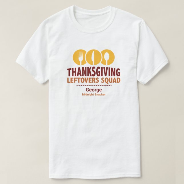 T-shirt L'équipe des restes de Thanksgiving (Design devant)