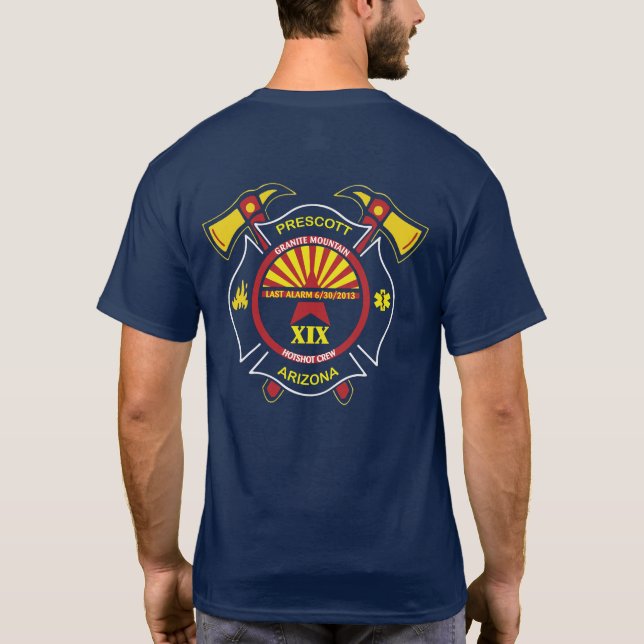 T-shirt L'équipe Granite Mountain Hotshots (Dos)