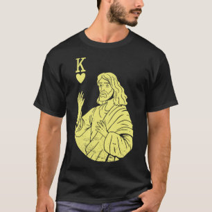 T-shirt L'Équipe Jésus Christ Est Le Roi Du Coeur Religieu