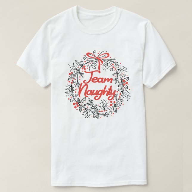 T-shirt L'équipe Naughty Funny Matching Couples Christmas  (Design devant)
