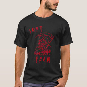 T-shirt L'équipe perdue effraie Halloween avec la Faucheus