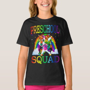 T-shirt L'Équipe Préscolaire Unicorne Retourne À L'École