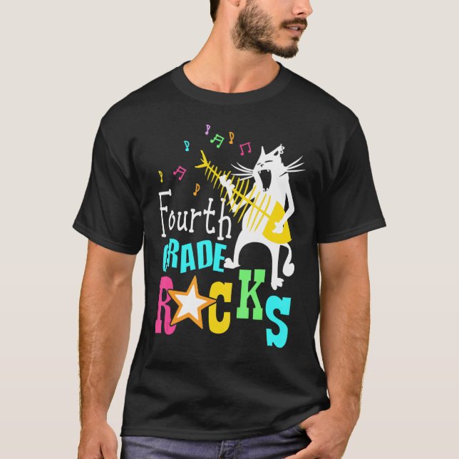 T-shirt L'équipe quatrième année déchire 4e année  Chat jo (Devant)