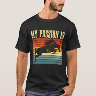 T-shirt L'équitation de saut est ma passion Rétro équitati