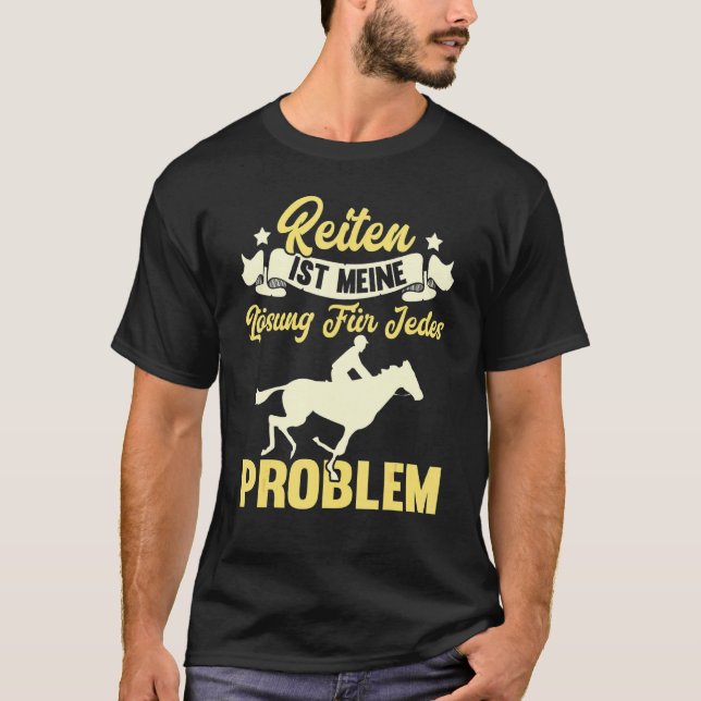 T-shirt L'Équitation Est Ma Solution À Tout Problème De Ch (Devant)