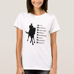 T-shirt L'équitation est une lumière de silhouette de chev