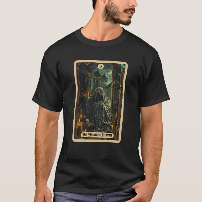 T-shirt L'ermite hantée La carte de Tarot Halloween Hermit (Devant)