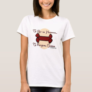 T-shirt L'erreur est humaine, pour PARDONNER LE BRUN de