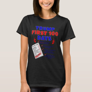 T-shirt Les 100 premiers jours de Trump pires sondages pré