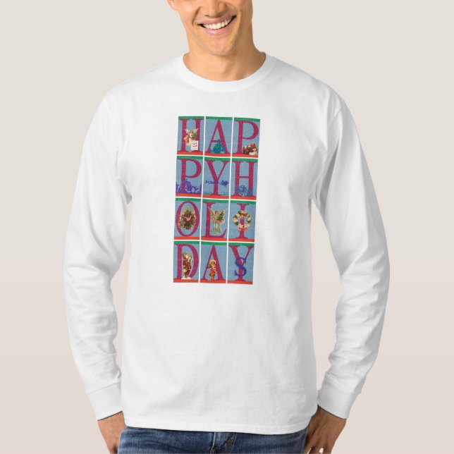 T-shirt Les 12 lettres de Noël (Devant)