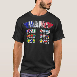 T-shirt Les 24 équipes nationales de football en France Re
