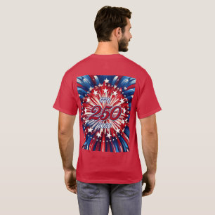 T-shirt Les 250 ans d'Amérique 1776-2026 Feux d'Artifice R