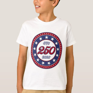 T-shirt Les 250 ans d'Amérique avec le drapeau des États-U