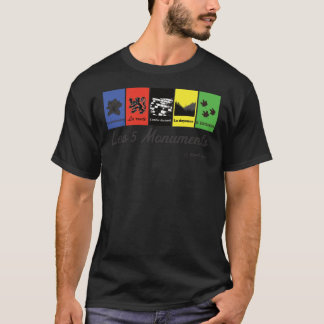 T-shirt Les 5 monuments à vélo