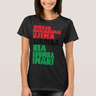 T-shirt Les 7 Principes De Nguzo Saba Kwanzaa African Ame
