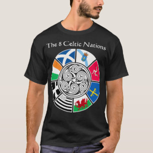 T-shirt Les 8 Anciennes Nations Celtiques Drapeau Design