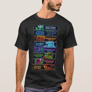 T-shirt Les 8 espèces d'ours.