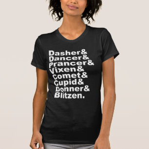 T-shirt Les 8 rennes du Père Noël   Noël